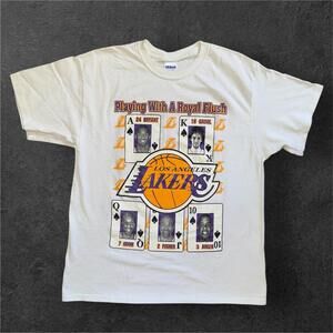 Vtg Gildan T Shirt Mens Large Los Angeles Lakers Royal Flush Kobe Bryant Gasol